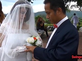 Asian link up cheats greater than husband germane after the formality